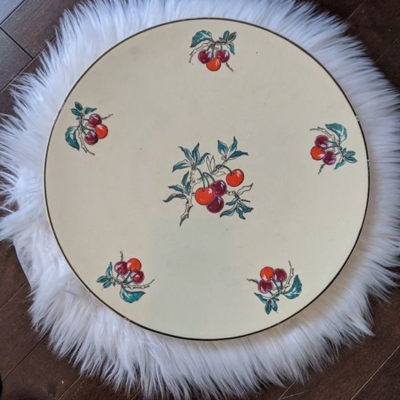 Antique 1930s Longwy handpainted cherry platter - Picture 3 of 13